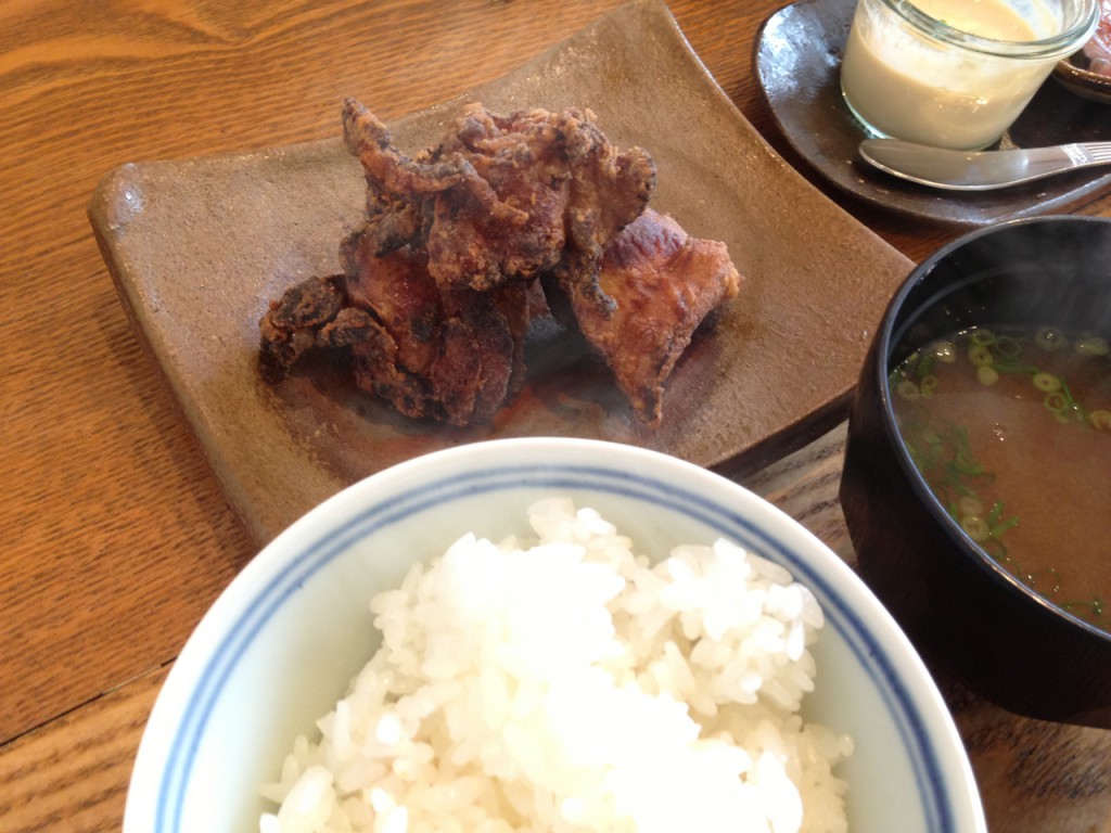 川俣地鶏の味噌漬け唐揚げ